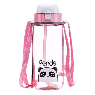 China Wholesale Custom Kids Water Cup Kettle Transparent Anti Clogging Cups Stocked With Lids And Straws for sale