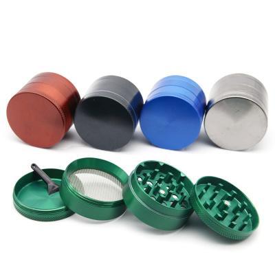 China Custom Logo Tobacco Grinding 4 Layers Alloy Zinc Metal Herb Tobacco Grinders Weed Smoke Herb Grinders Pipes Herb Grinder Smoking Pipes for sale