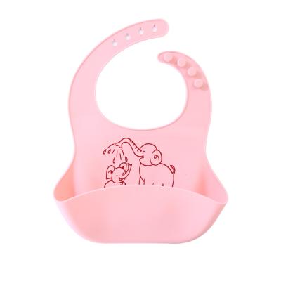 China Free Sample Food Grade Washable Custom Printed Bpa Free Kids Feeding Kids Waterproof Baby Silicone Bib Set Colorful Silicone Baby Bib for sale