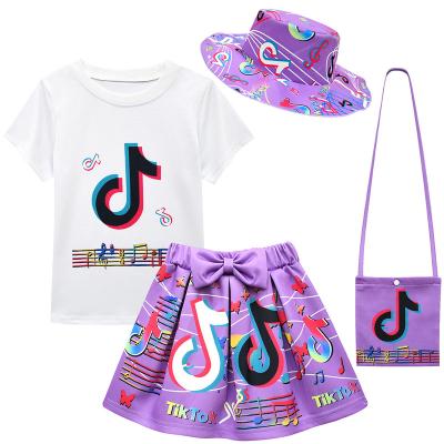 China Fashion Girls QUICK DRY Clothing Sets Baby Clothing Sets 2021 Summer Little Girl Clothes 4 Pieces Set for sale