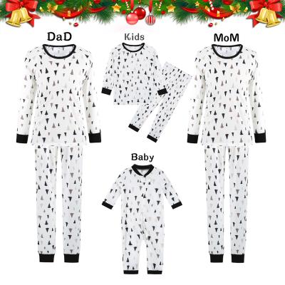 China Hot Sale Christmas Tree Pattern QUICK DRY Pajamas Set Family Matching Pajamas Long Sleeve Christmas Pajamas Family for sale