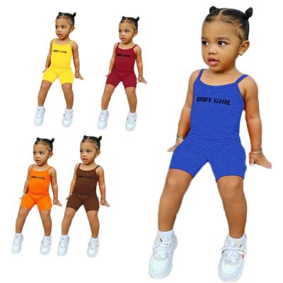 China Wholesale Casual Baby Clothes Children Letter Print Baby Clothing Sets Summer Two Pieces For Babies for sale