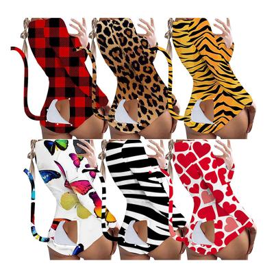 China 2022 QUICK DRY San Valentines Day Onsie Pajama Bottom Fin With Tail Cute Printing One Piece Women Onesie Sleepwear for sale