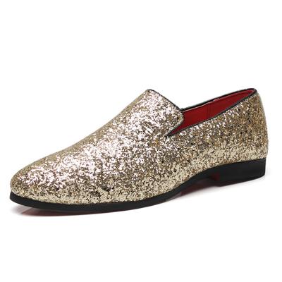 China Anti-odor Fashion Glitter Mens Casual Slip On Loafers Dress Formal Shoes For Men for sale