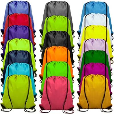 China Rope Handle Drawstring Backpack Bags Pack Strap Tote Sport Storage Polyester Bag For Gym Traveling for sale