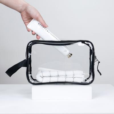 China Traditional Transparent PVC Portable Sports Storage Bag Outdoor Leisure Swimming Waterproof Wash Bag for sale