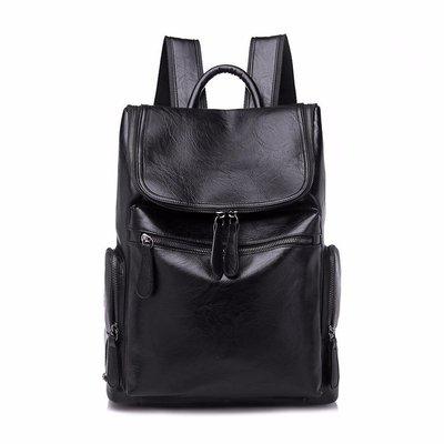 China 2021 New Fashion PU Leather Waterproof Men Travel Rucksack Business Computer Backpack Daypack Laptop Bag for sale