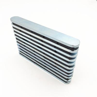 China Zn n52 industrial magnet strong plating 150x20x5mm neodymium track oval shape magnet for sale