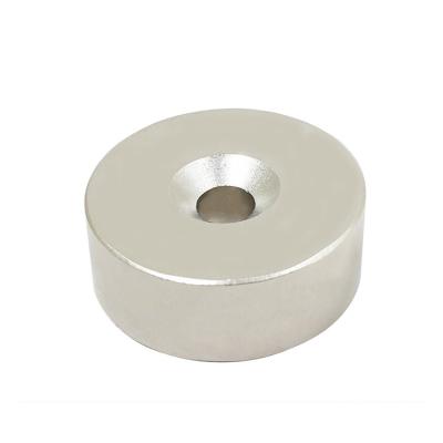 China Large Size Neodymium Magnet 50x30 Industrial Super Strong Countersunk Magnet Disc for sale