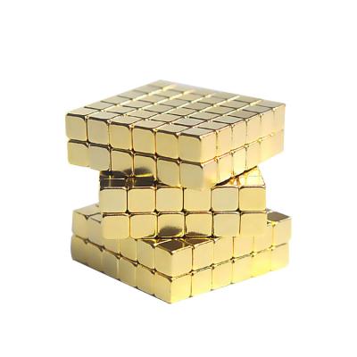 China Industrial Cube Magnet 10mm Gold Coated Cylinder Neodymium Magnet n52 for sale