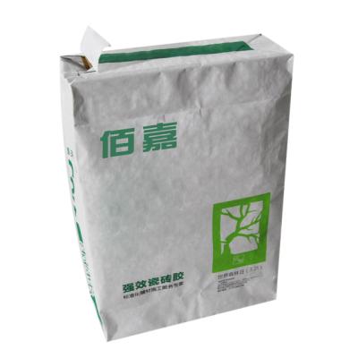 China 25kg Paper Bag 10kg 20kg Construction Packaging Bag Industrial Material Used Food Packaging Bag From Grain Flour To Paper 20kg Tile Chemical Adhesive for sale