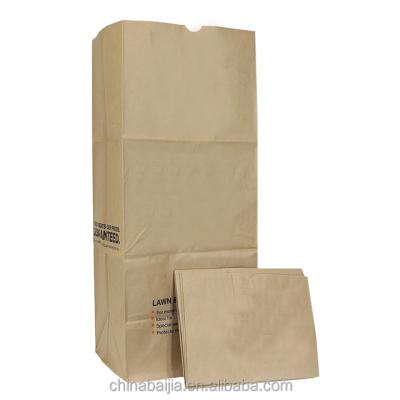 China Recycled Materials Free Sample 30 Gallon Biodegradable Garden Lawn Leaf Waste Packaging Paper Bag for sale