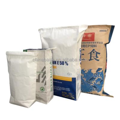 China Food Material Flour Paper Bag Whosesale Water Resistant Printed Flour Paper Bag for sale