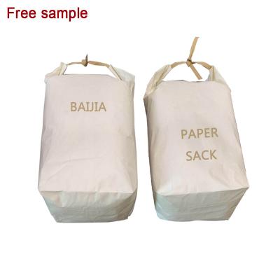 China Biodegradable 5 Kg 15 Kg 20 Kg 25 Kg Wheat Flour Rice Packaging Paper Bag for sale