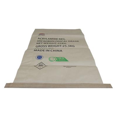 China Professional Packaging Materials Factory Production Enterprise Sewn Recycled Open Mouth Paper Bags For Chemical Powder for sale