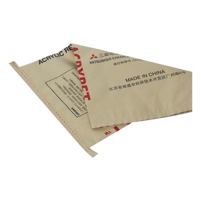 China Recycled Materials Sewn Open Mouth Bags Film Separate Paper Bag PE Expandable Kraft Paper Easy Unpack Easy Open for sale