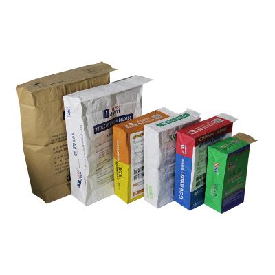 China Recycled materials customer printing water resistance craft paper bag valve bag for industrial use 25 kg for sale