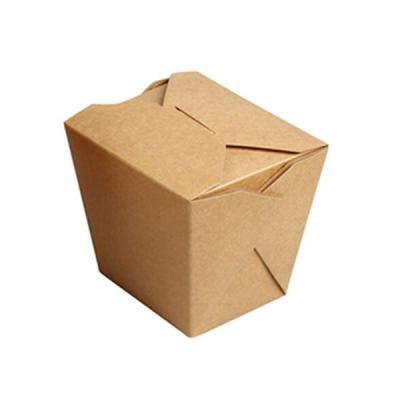 China Recyclable Factory Wholesale Best Selling Custom Paper Food Pail Biodegradable Packaging Square Food Pail for sale