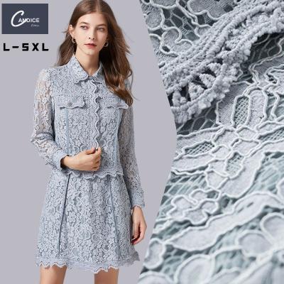 China Viable Candice 5XL Plus Size Clothing 2021 Long Sleeve Sweet Skirt Set Elegant Lace Dresses Women for sale