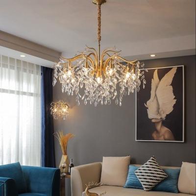 China Modern Modern Hanging Living Room Bedroom Hotel Led Pendant Lamp Light Hanging Crystal Chandelier for sale