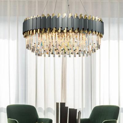 China Contemporary Postmodern Luxury Living Room Restaurant Hotel Lobby LED Household Crystal Chandelier Pendant Light Lamp for sale