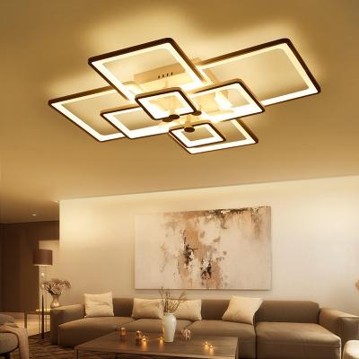 China Modern Contemporary High Quality Creative Design Acrylic Square Chandelier Dining Room Living Room Bedroom Ceiling Lamps for sale