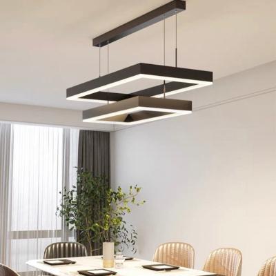 China Nordic modern minimalist modern square chandelier restaurant bar office lobby dining room pendant light for sale