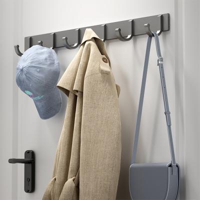 China Sustainable Factory Wholesale High Quality Aluminium Wall Mounted Coat Hook Rail Metal Clothes Hook Wall Hooks Hanger for Bathroom Bedroom for sale