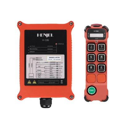 China Taiwan HENJEL H106 Cranes Truck Winch Drilling Rig Waterproof Wireless Industrial Remote Control, with 6 Button for sale