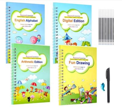 China Dropship Eco-friendly Paper Kindergarten Reusable Book Sets Printing Hand Writing Books Magic Practice Notebooks for sale