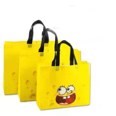 China Clothing Store Custom Handheld Advertising Nonwoven Shopping Bag Durable Lamination Nonwoven Bag for sale