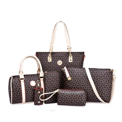 China Fashion Woman Casual Bag Set 2021 Fashion Luxury Designer Handbags Set Bag 6 in 1 Shoulder Set Cross - Body Bag for sale