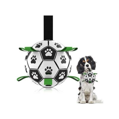 China Hot Selling Interactive Dog Toy Puppy Pet Soccer Ball Toys For Dogs Bite Resistant Football Toy Outdoor Dog Training Accessories for sale