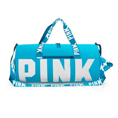 China 2022 New Large Capacity Fitness Duffel Bag Durable Pink Wholesale Travel Sports Gym Duffel Bag Waterproof Women Duffel Bag Women for sale