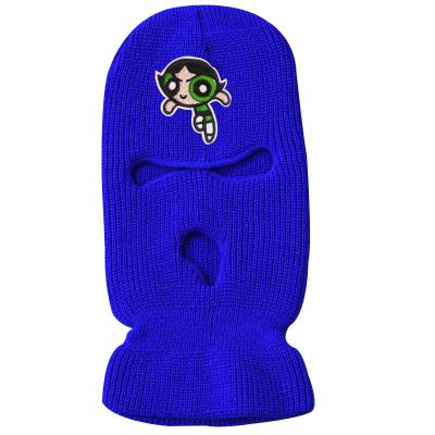 China COMMON custom made your embroidery logo acrylic knit winter hat skimask beanie balaclava for sale