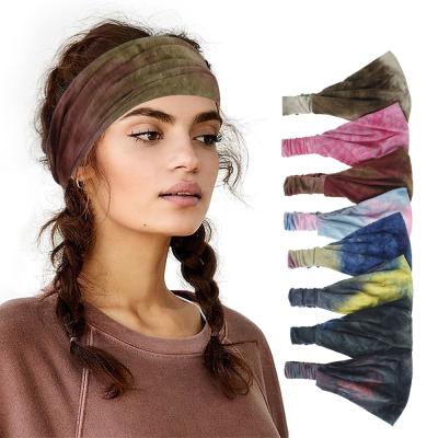 China Boho Headband Environmental Protection Women Yoga Head Wrap Workout Hair Band Elastic Band Head Cover Wide Tint Running Dye For Hair Accessories for sale