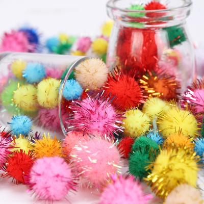 China Polyester Assorted Pom Poms Multicolor Arts Crafts Pom Poms Balls For DIY Art Creative Crafts Decorations for sale