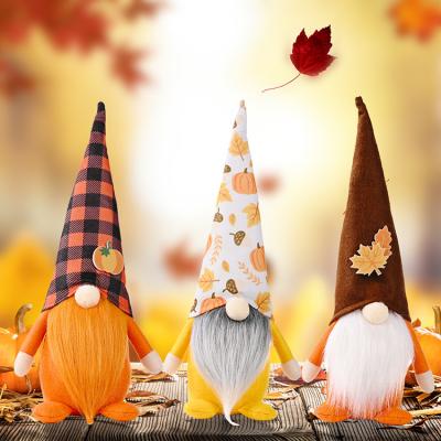 China Scandinavian Tiered Autumn Tomte Fall Thanksgiving Decor Fabric Harvest Tray Decor Gnome Plush Doll for sale