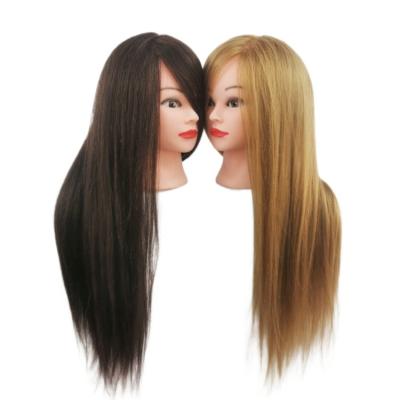 China Wholesale Body Wave 20 Inches Mannequin Synthetic Animal Hair Training Head Hair Styling Hairdresser Cosmetology Manikin Head for sale