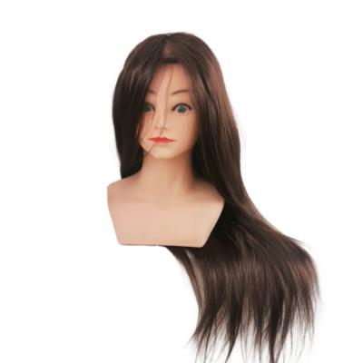 China Body Wave 24 Inch Hairdressing Mannequin Synthetic Animal Hair Wholesale Sharon Training Mannequin Heads Barber Training Head for sale