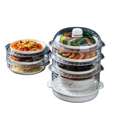 China Viable 5 Layer Food Container Food Protection Cover For Kitchen Dish Transparent Food Storage Box for sale