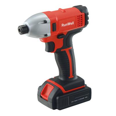 China 18 Volt Lithium Ion Brushless Impact Driver Aluminium Head Red Color With LED Working Light for sale