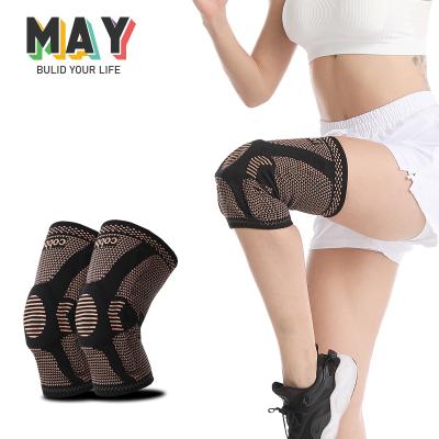 China Breathable Adjustable Elasticity For Basketball Volleyball Protect Knee Brace Factory Custom Running Deodorization Breathable Knee Support Pads for sale