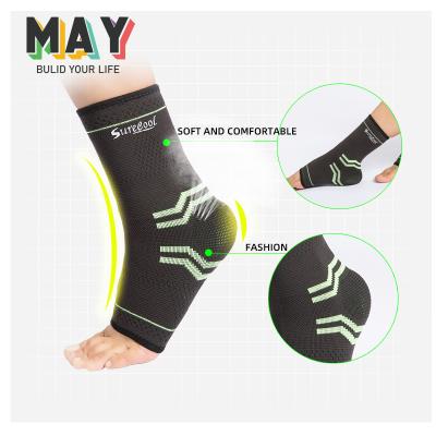 China Sports Basketball Ankle Brace High Elastic Sleeve Adjustable Compression Support Sports Ankle Brace for sale