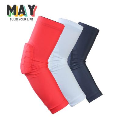 China Adult May Honeycomb Elbow Guard Sports Basketball Arm Guard Anti-Collision Sleeve Lengthened Pads for sale