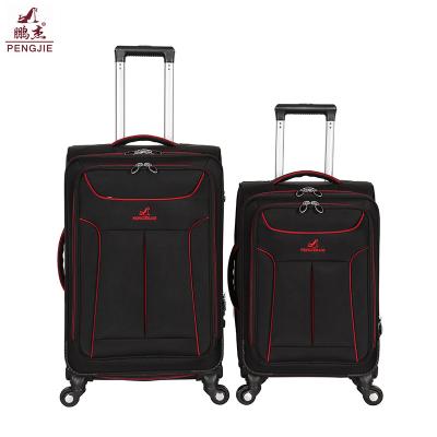 China Minimalist Cotton Fabric Large Travel Trolley Luggage Laptop Bag for sale