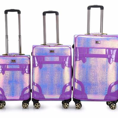 China Cheap trolley luggage bag fashion PU leather 20