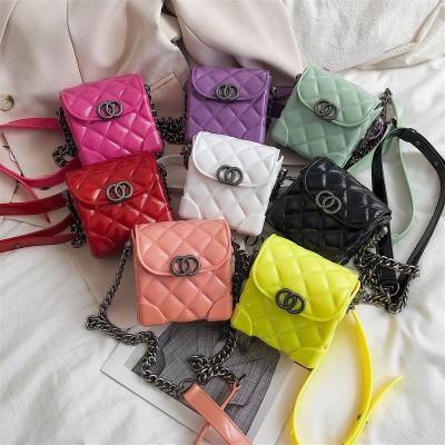 China PU Leather Girls Jelly Bags Ladies Small Messenger Bags Fashion Chain Mini Women Shoulder Crossbody Bag 2020 Small Sling for sale