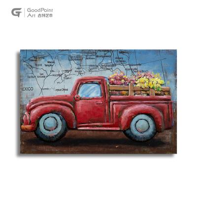 China modern custom dipinti music wall art metal decoration mural 3d oil painting car for sale