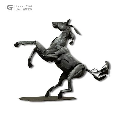 China Europe Metal Table Art Custom Decoration 2020 Jumping Horse Bronze Sculpture for sale